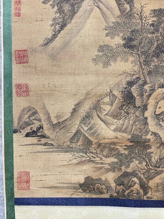 馬遠山水絹本精品，高雅立軸藝術收藏56x87 公分紙本藝術收藏| Yahoo拍賣