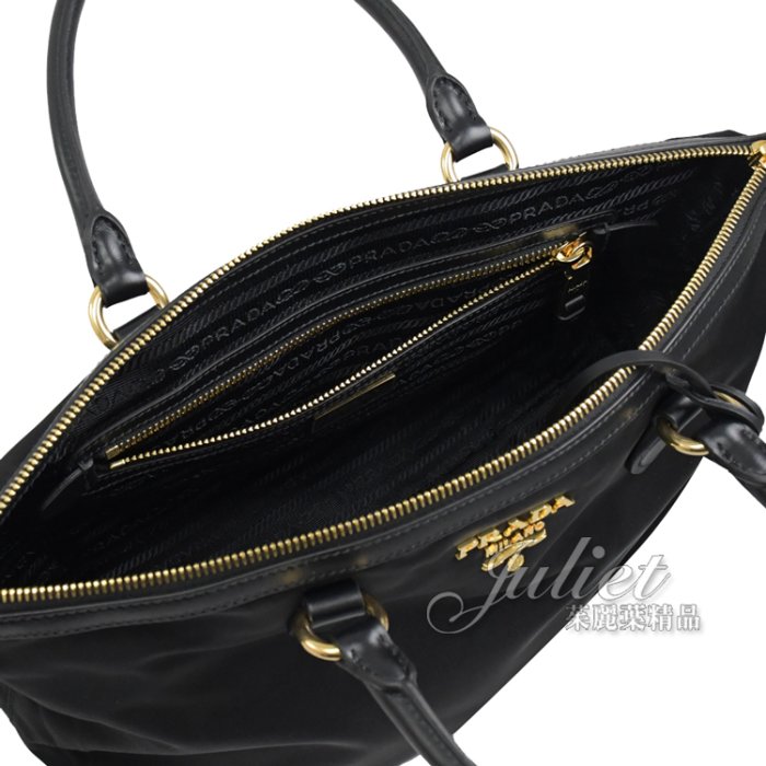 茱麗葉精品】全新精品PRADA 專櫃商品1BA104 經典LOGO尼龍布手提斜背兩