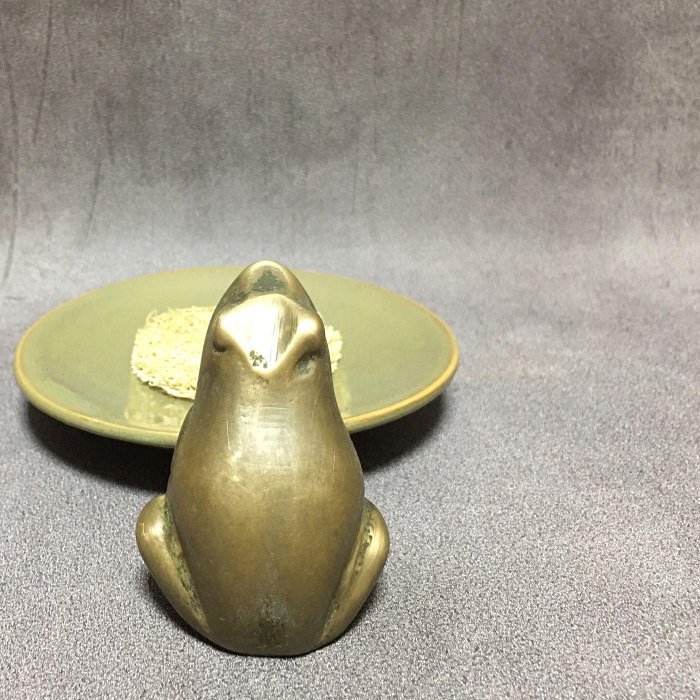 古舊銅蛙紙鎮茶玩| Yahoo拍賣