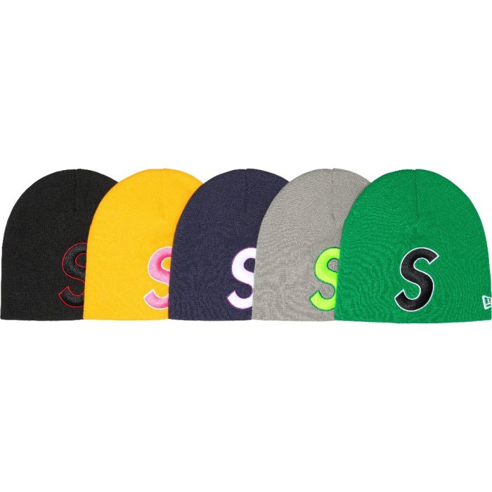 紐約范特西】預購Supreme SS23 NEW ERA S LOGO BEANIE 毛帽| Yahoo拍賣