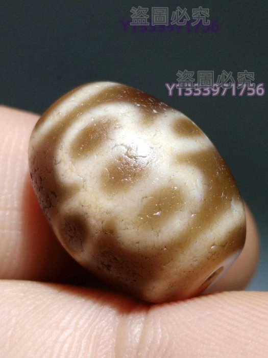 達洛五眼閃電天珠寓意很是特殊稀少開片到肉高糯質地老肉達洛天珠完全