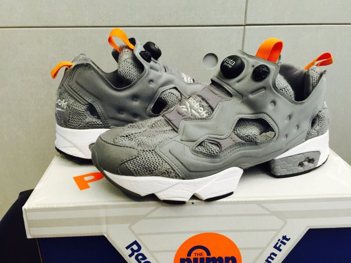 二手美品Reebok Pump Fury x MITA sneakers 東京改灰毛線編織麻花藍 