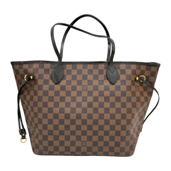 LOUIS VUITTON LV 路易威登 棕色 棋盤格 帆布Neverfull MM 肩背包 N41358 【二手名牌BRAND OFF】