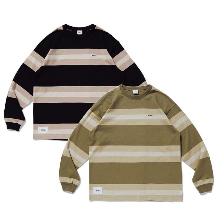 希望商店】WTAPS VATOS LS TEE. COTTON 20SS 寬版條紋長袖T恤| Yahoo拍賣