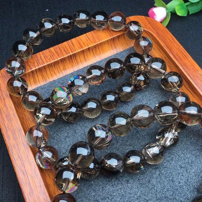 天然原礦-茶水晶茶阿塞黄阿賽斯特來水晶【10mm+】(單圈)圓珠ღ手珠手鍊