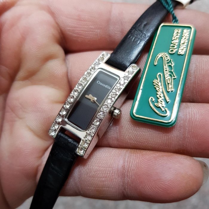 ☆世界名錶☆鱷魚牌 Crocodile 高檔貨 真皮錶帶☆高品質 石英錶 ☆15mm 女錶 中性錶 F6