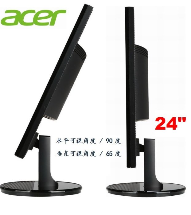ACER K242HL 24吋LED 液晶顯示器、1080P Full HD 超輕薄高畫質、VGA