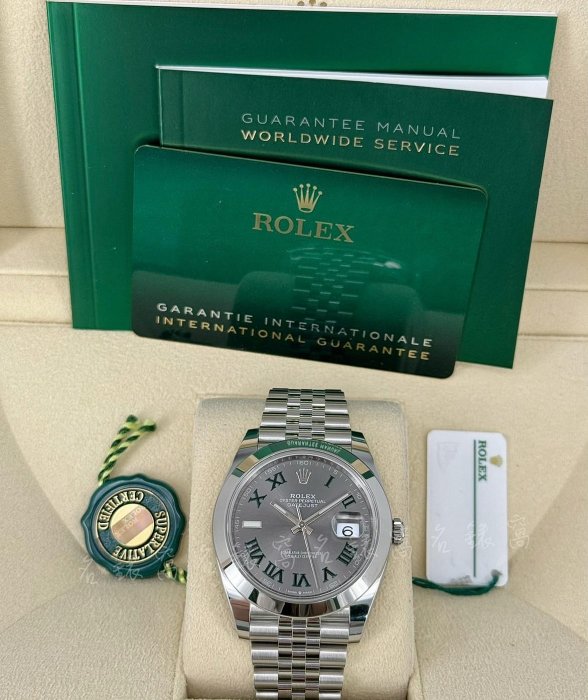 【現貨】 ROLEX 勞力士 126300 灰面 綠羅馬 24年 Datejust 41mm 溫布頓 珠帶 126334 光圈 太陽圈