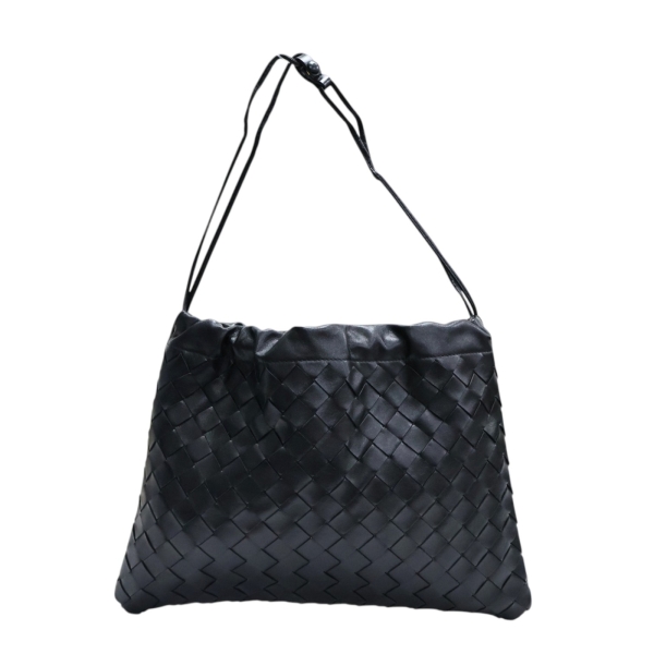 BOTTEGA VENETA BV 寶緹嘉 Dustbag 肩背包 黑色 編織羊皮 796728 二手精品 【二手名牌BRAND OFF】