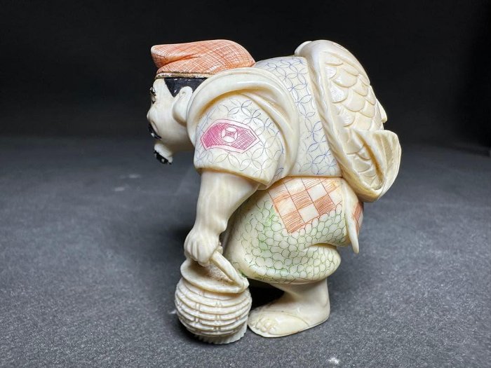 極上七福神擺飾根付印籠天然素材古董擺飾古美術品| Yahoo拍賣