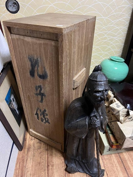 孔子像木雕人物中國美術立像附共箱| Yahoo拍賣