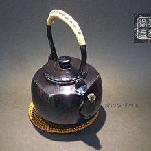 ☆清沁苑☆日本茶道具~秀峰堂鎚起銅銀仕上六角肩衝型燻銀銀瓶湯沸~c987