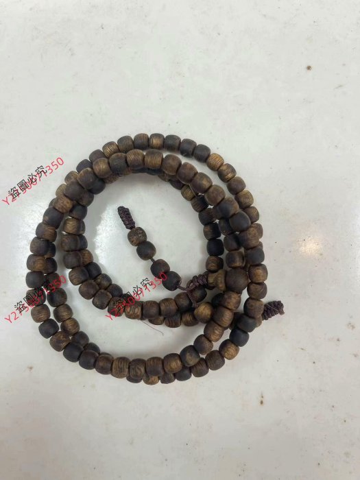 二手】99沉水沉香0.5奇楠種植沉香電白沉香文玩手串5mm手鏈掛鏈純天然