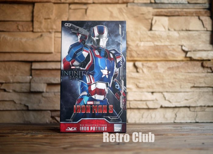 Retro CLUB【一元起標】【全新】香港玩具品牌 Threezero IRON MAN 3 無限傳奇鋼鐵人 鋼鐵愛國者 DLX版 K260954