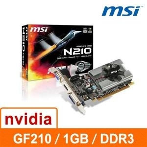 微星 MSI GT210-MD1G/D3 1G DDR3 64bit PCI-E 3D 圖形加速卡 顯示卡