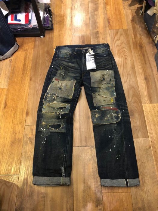 501XX〈55501-0004〉日本製　W32 TSU 日本製LEVIS 501XX 55501 0061 破壞貼布牛王W34 W32 全新