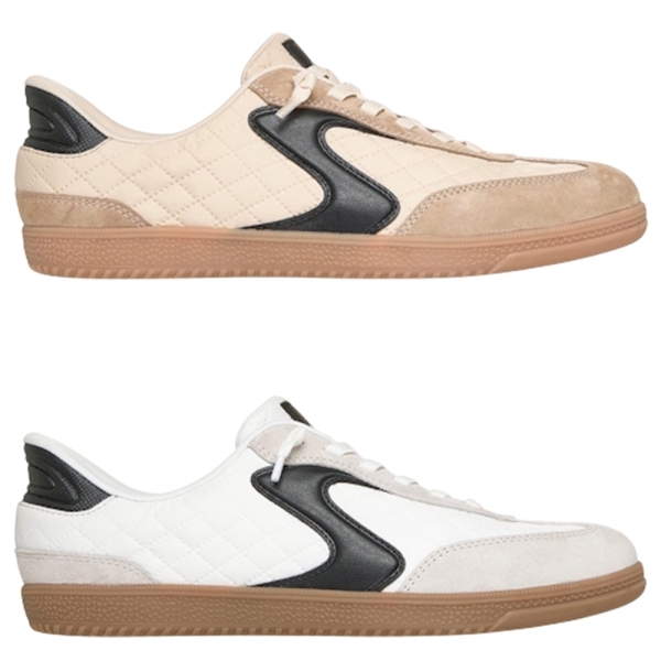 Skechers 休閒鞋 女鞋 寬楦 舒華同款 HOTSHOT 米/白【運動世界】185329WNTBK/185329WWBK
