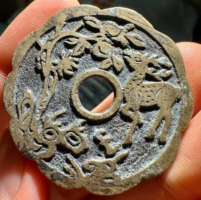嚴選清代老刻花銅錢，蘇式工藝金玉滿堂設計，呈現古韻長壽好意頭老刻花