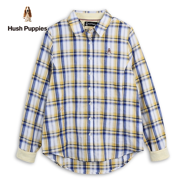 Hush Puppies 襯衫 女裝經典配色格紋小狗襯衫