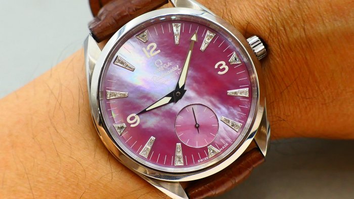 【美好時光】訂價百萬等級少見逸品!OMEGA Railmaster XXL鐵霸貝母面T鑽面