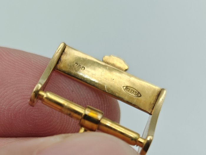 【美好時光】特價出!ROLEX 勞力士原廠16mm 18K金錶扣!搭皮帶必備好物( 1803 18038 18238 )