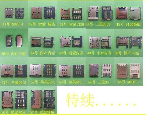 國產卡槽 三星 華為 小米 中興 聯想 金立 酷派 天語 HTC 諾基亞 卡座 批發 (49號) W77 [282469