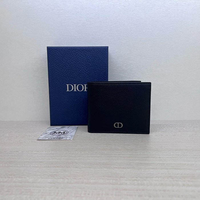 30年老店 預購 DIOR CD 皮革 短夾 八卡 皮夾 黑色 男夾 2ESBH027