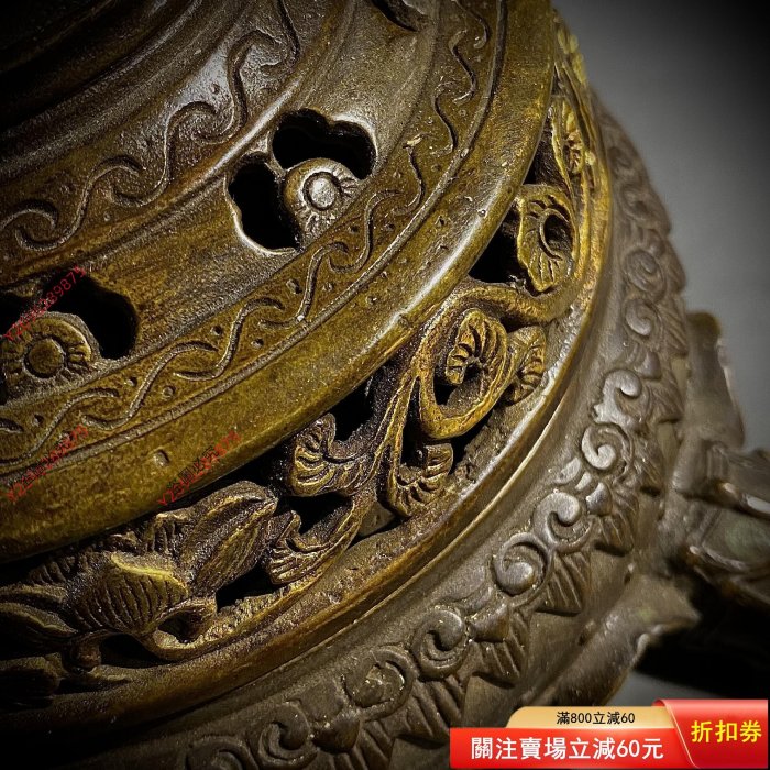 純銅吉祥如意大香爐事事如意八寶八吉祥大象香爐藏式香爐擺件純銅大香爐
