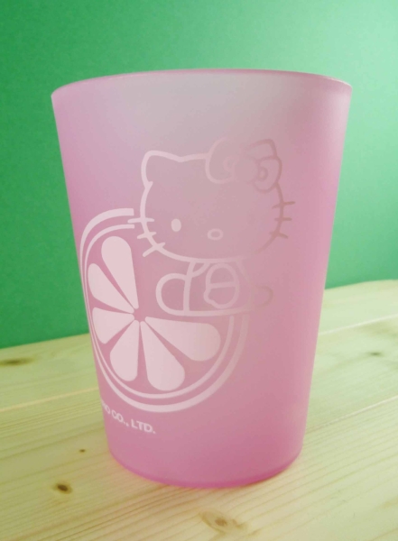 【震撼精品百貨】Hello Kitty 凱蒂貓~杯子~側坐花