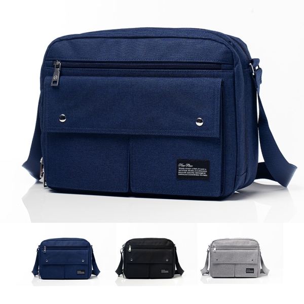 斜背包 日系簡約雙層A4側背包包 大容量 防水 男 女 男包 現貨 NEW STAR BL161