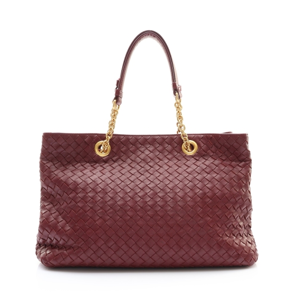 BOTTEGA VENETA BV 寶緹嘉 肩背包 紅色 編織羊皮 428052 【二手名牌BRAND OFF】