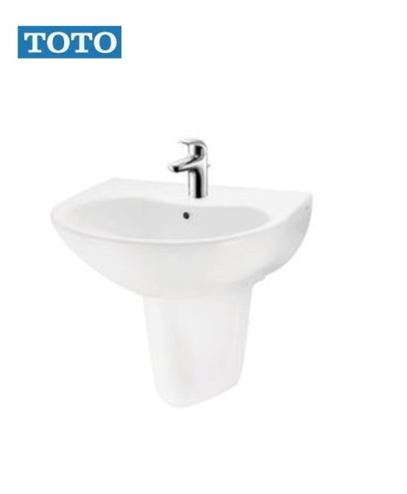 【 大尾鱸鰻便宜GO】 TOTO 衛浴 LW240CJU 含原廠龍頭 TLS03301PD 面盆 短腳臉盆 洗臉盆