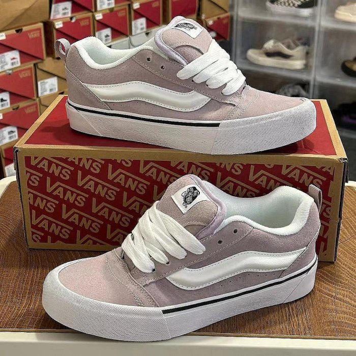 邦特鞋店₂~VANS範斯男女鞋權志龍同款米白黑綠條情侶板鞋萬斯休閑胖胖帆布鞋