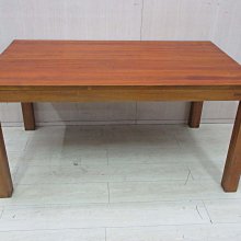新竹二手家具◎百豐悅2手家具-二手 餐桌椅  150公分詩肯柚木餐桌 5尺餐桌 4人餐桌 台中二手傢俱 觀音2手家具