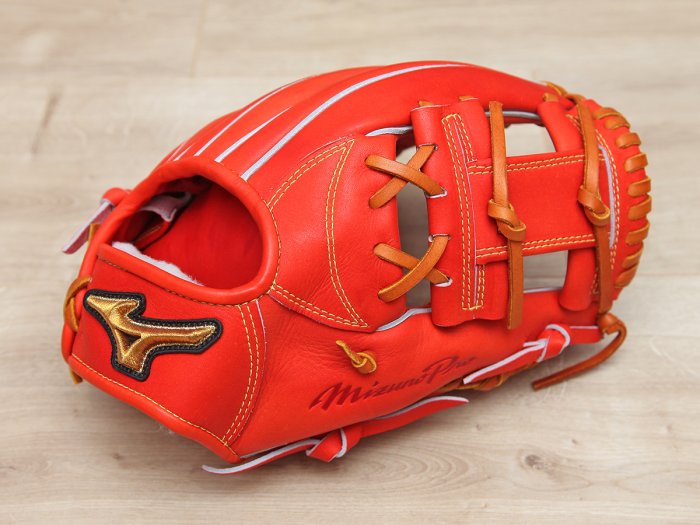 美津濃MIZUNO PRO Produced by SHISO HAGA 紅橘硬式宍粟．波賀