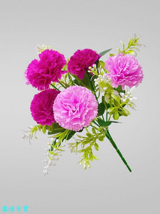 模擬綠植康乃馨手捧一束塑膠假花插花仿真花擺設客廳高階拍照道具裝飾花束