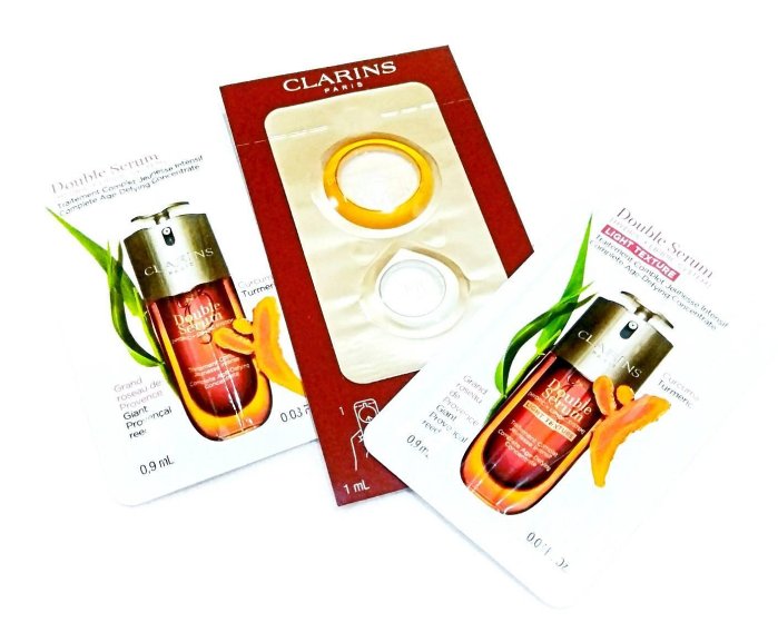 CLARINS 克蘭詩 黃金雙萃精華-清爽版0.9ml/黃金雙萃精華0.9ml/黃金雙萃精華-清爽版1ml