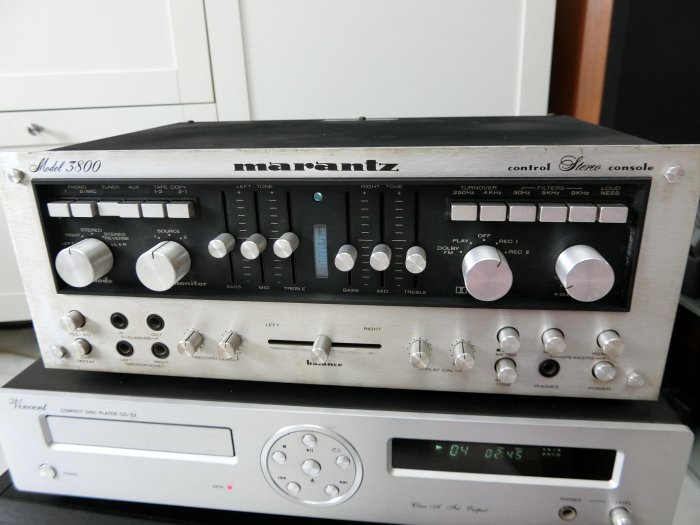 古董旗艦機種 Marantz 3800 前級擴大機美國製造有黑膠唱頭放大（mm)