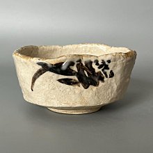 日本帶回,志野燒抹茶碗,矢野景川,全品,尺寸長14.5寬12高7.5, 舊藏 日本帶回,志野燒抹茶碗,矢野景川,全品,尺寸長14.5寬12高7.5, 舊藏