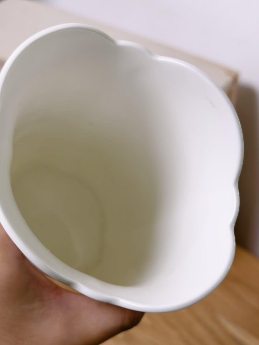 日本Nrumi白瓷瓷花瓶日本花入花插，紙盒裝最寬口徑12高19 古玩收藏老