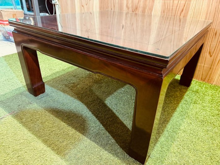 閃花花梨木方形茶几附玻璃實木原木桌沙發桌原木桌椅長桌實木家具泡茶桌