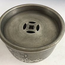 松果坊】日本煎茶道具『林克瑞』製松竹梅紋錫建水茶灑水方s160b