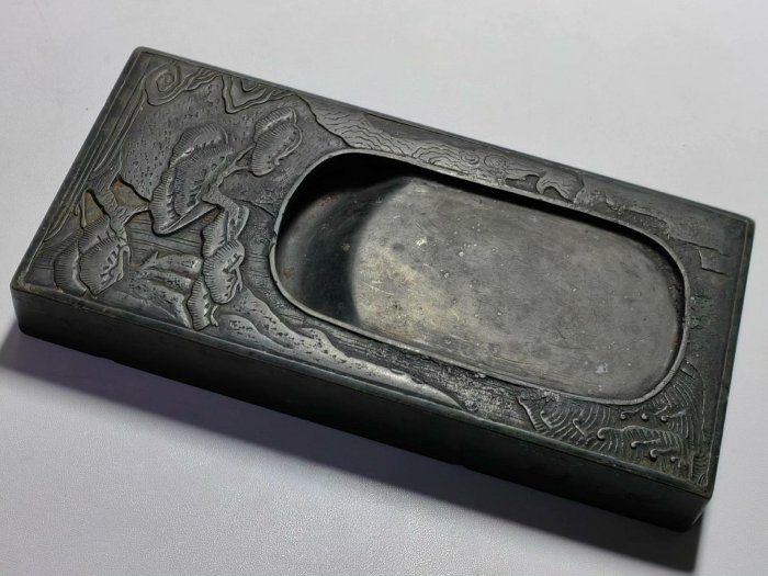 清代至民國時期朝鮮海州硯精選異域石質古硯尺寸18.2x9x2.3cm 嚴選推薦