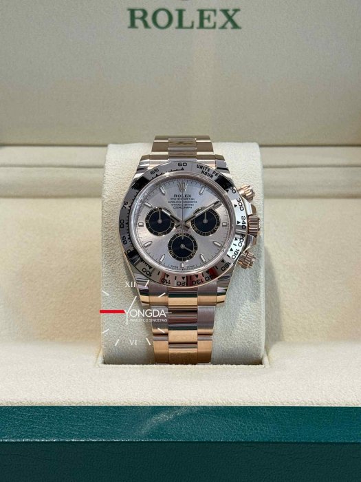 ROLEX 勞力士 2025 現貨 全新品 126505-0003 18K 永恒玫瑰金 SUNDUST 色面 日亮金色及亮黑色 錶面