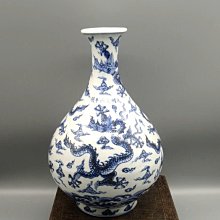 宣德玉壺春瓶青花龍紋大明宣德年制| Yahoo拍賣