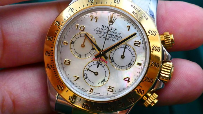 【美好時光】ROLEX 116523罕見珍珠貝母面盤半金迪通拿Daytona美品 116520 116503參考