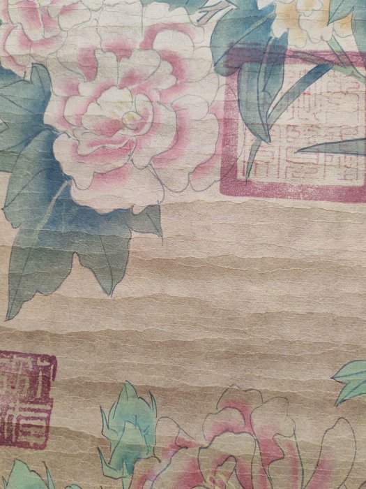 編號SE189純手繪三尺中堂作品花鳥一物一圖實物拍攝作者:吳鎮材質宣紙