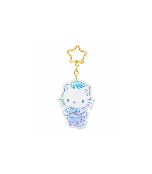 【震撼精品百貨】Hello Kitty 凱蒂貓~日本三麗鷗sanrio KITTY壓克力造型鑰匙圈-七夕丹尼爾*49873