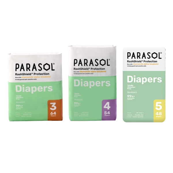 Parasol Clear + Dry 新科技水凝尿布-單包裝(M/L/XL)黏貼式