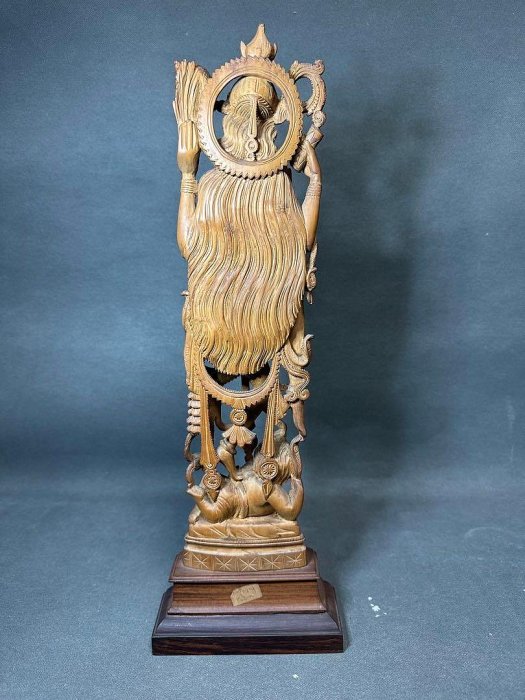 印度白檀木雕弁財天佛教美術佛像古董木像木製佛教擺飾| Yahoo拍賣